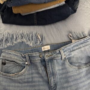 KanCan Light Blue Ankle & Cropped Jeans